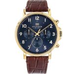 Tommy Hilfiger Daniel Men’s Watch - Blue Dial & Brown Leather Strap | 1710380