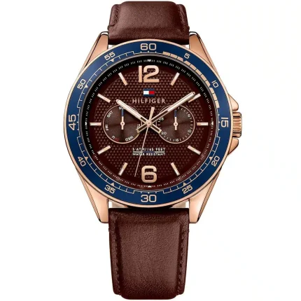 Tommy Hilfiger Erik Men's Watch - Brown Dial & Genuine Leather Strap | 1791367