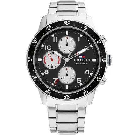 Tommy Hilfiger Jimmy Men’s Watch - Black Dial & Silver Stainless Steel | 1791950