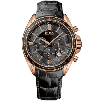 Hugo Boss Driver Men’s Chronograph – Black Dial & Perforated Leather (44mm)