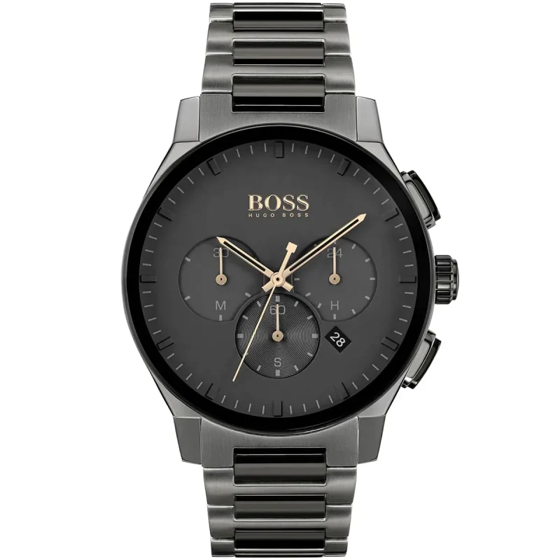 Hugo Boss Peak Men’s Chronograph – Gray & Black Dual-Tone (44mm)