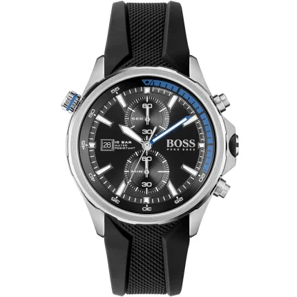 Hugo Boss Globetrotter Men’s Chronograph – Black Dial & Professional Silicone (46mm)