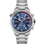 Hugo Boss Globetrotter Men’s Chronograph – Navy Blue Dial & Silver Steel (46mm)