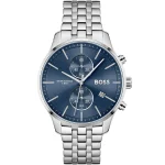 Hugo Boss Associate Men’s Chronograph – Blue Dial & Silver Steel (42mm)