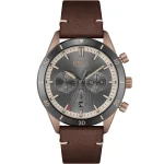 Hugo Boss Santiago Men’s Chronograph – Gray Dial & Distressed Brown Leather (44mm)