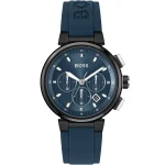 Hugo Boss One Men’s Chronograph – Full Blue Silicone & Steel (44mm)