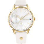 Tommy Hilfiger Brooke Women’s Designer Watch - White Leather & Gold-Tone (1782018)