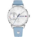 Tommy Hilfiger Brooke Women’s Classic Watch - Navy Leather Strap & Silver Dial (1782023)