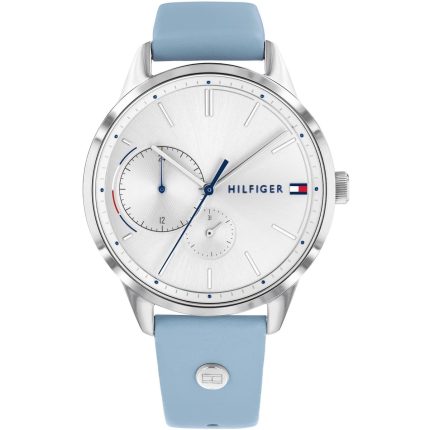 Tommy Hilfiger Brooke Women’s Classic Watch - Navy Leather Strap & Silver Dial (1782023)