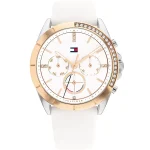 Tommy Hilfiger Kennedy Women’s Sport-Luxury Watch - White Silicone & Multi-Dial (1782388)