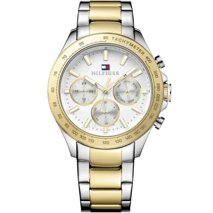 Tommy Hilfiger Hudson Men’s Two-Tone Silver & Gold Watch - White Dial (1791226)