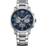 Tommy Hilfiger Keagen Men’s Silver Stainless Steel Watch - Navy Blue Dial (1791293)