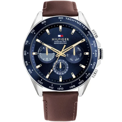 Tommy Hilfiger Owen Blue Dial Brown Leather Men’s Watch (1791965)