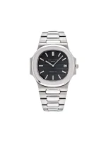 Patek Philippe Nautilus Replica – White Gold Silver & Black Dial