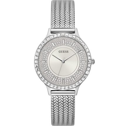Guess Soiree Ladies’ Watch – Silver Dial & Crystal Accents (38mm)
