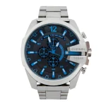 Diesel Little Daddy Men’s Dual-Time Watch – Black "Horns" Design (52mm)