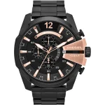Diesel Mega Chief Men’s Chronograph – Black & Rose Gold (59mm)