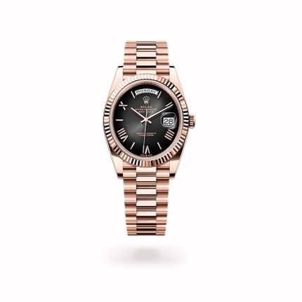 Rolex Day-Date 40 Everose Gold Replica – Slate Ombré Dial & President Bracelet