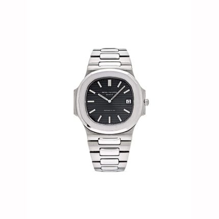 Patek Philippe Nautilus 3711/1G Replica – Inky Black Dial & Silver Steel