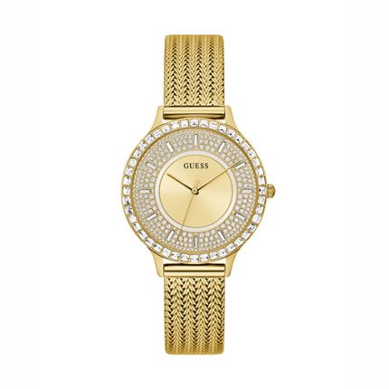 Guess Soiree Ladies’ Watch – Gold Tone & Crystal Accents (38mm)