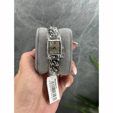 Michael Kors Emery Mini – Pavé Silver-Tone Curb Link (32mm)