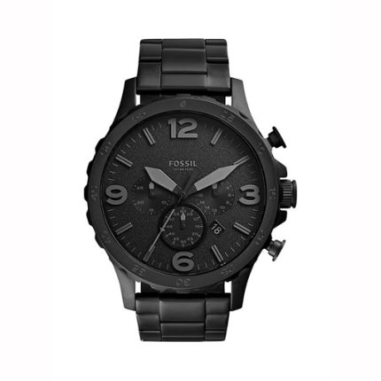 Fossil Nate Men’s Giant Chronograph - All-Black Stainless Steel | JR1401