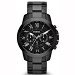 Fossil Grant Men’s All-Black Chronograph - Roman Numerals & Black Steel | FS4832
