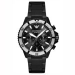 Emporio Armani Men’s All-Black Diver Chronograph Set | AR80050