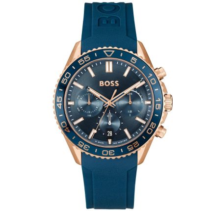 Hugo Boss Runner Men’s Chronograph – Full Blue IP Steel & Rubber (44mm)