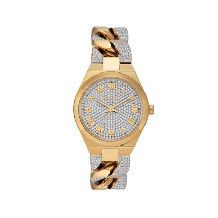 Michael Kors Ladies’ Lennox – Gold Dial with Empire Logo (37mm)