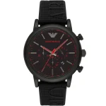 Emporio Armani Men’s Luigi XL Chronograph - Black Dial & Performance Silicone | AR11024