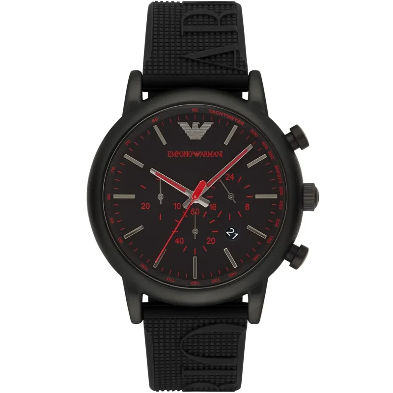 Emporio Armani Men’s Luigi XL Chronograph - Black Dial & Performance Silicone | AR11024