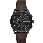Emporio Armani Men’s Chronograph - Black Dial & Cognac Brown Leather | AR11549