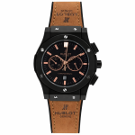 Hublot Men’s Big Bang Chronograph - Black Stealth Case & Havana Brown Strap