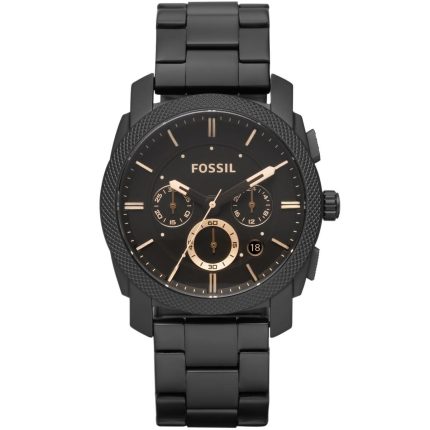 Fossil Machine Men’s Chronograph Watch - All-Black Stainless Steel | FS4682