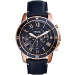 Fossil Grant Men’s Chronograph Watch - Navy Blue Dial & Blue Leather | FS5237