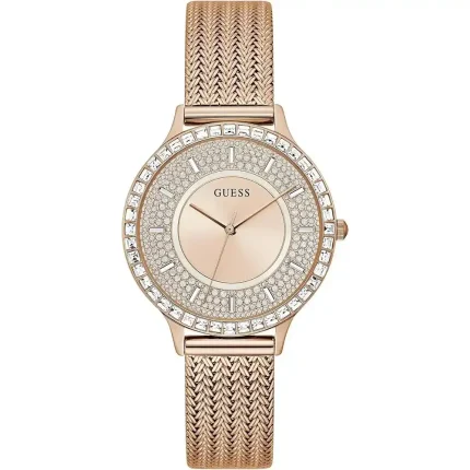 Guess Dress Ladies’ Watch – Full Rose Gold & Crystal Bezel (38mm)