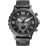 Fossil Nate Men’s Giant Chronograph - Smoke Grey Stainless Steel | JR1437