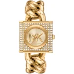 Michael Kors Ladies’ MK Chain Lock – Full Gold-Tone (25mm)