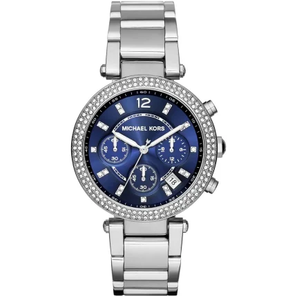 Michael Kors Parker Ladies’ MK6117 – Navy Blue Dial & Silver Glitz (39mm)
