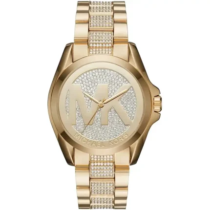 Michael Kors Ladies’ Bradshaw – Silver Dial & Gold Stainless Steel (43mm)