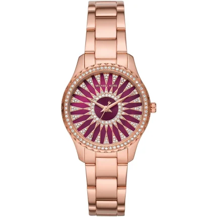 Michael Kors Ladies’ Layton – Pavé Pink Dial & Rose Gold Steel (33mm)