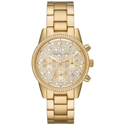Michael Kors Parker MK7310 – Gold Sunray Dial & Crystal Pavé (37mm)