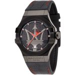 Maserati Potenza Men’s Luxury Watch – Black Trident Dial & Genuine Leather