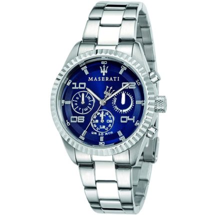 Maserati Competizione Men’s Luxury Watch – Blue Dial & Silver Steel (40mm)