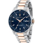 Maserati Sfida Men’s Sport Luxury Watch – Blue Dial & Two-Tone Stainless Steel (44mm)