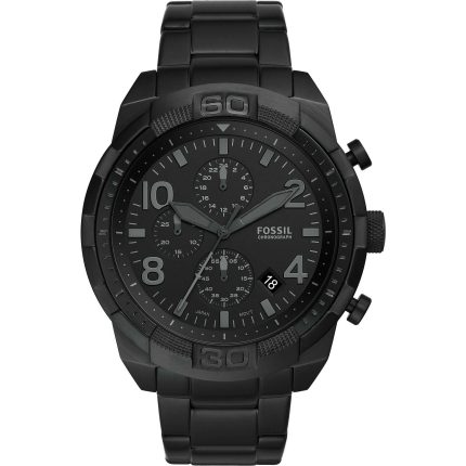 Fossil Bronson Men’s Giant Chronograph - All-Black Stainless Steel | FS5712