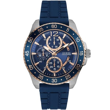 Guess Men’s Jet - 46mm Navy Blue & Rose Gold Sport | W0798G2