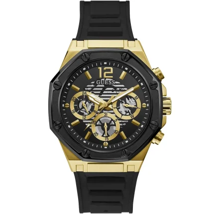 Guess Men’s Momentum - 44mm Gold & Black Sport Watch | GW0263G1
