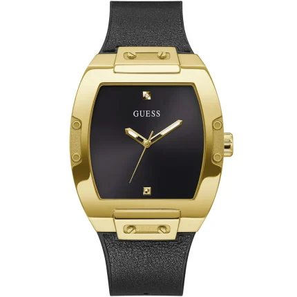 Guess Men’s Phoenix - 43mm Black Barrel Dial & Leather | GW0386G3